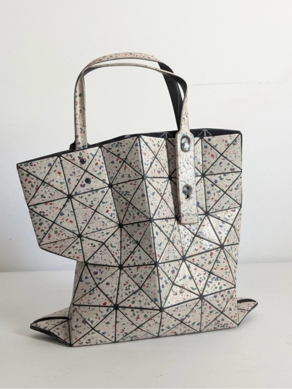 Issey Miyaki BAO BAO Prism Origami Tote Cream Multicolor 13.4” x 13.4”